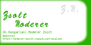 zsolt moderer business card